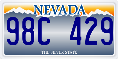 NV license plate 98C429