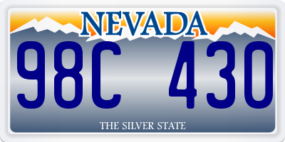 NV license plate 98C430