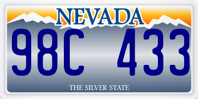 NV license plate 98C433