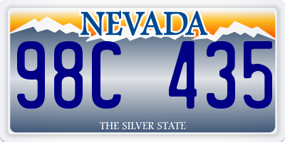 NV license plate 98C435