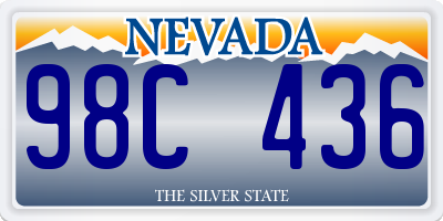 NV license plate 98C436