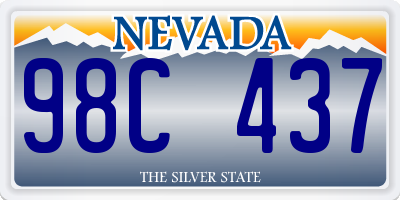 NV license plate 98C437