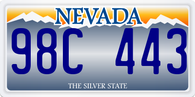 NV license plate 98C443