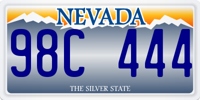 NV license plate 98C444