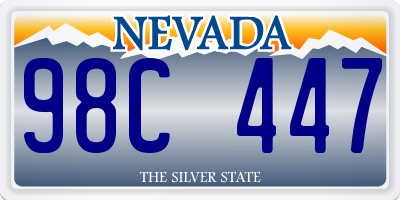 NV license plate 98C447