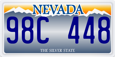 NV license plate 98C448