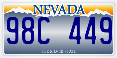 NV license plate 98C449