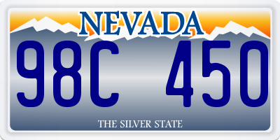 NV license plate 98C450