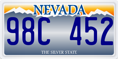 NV license plate 98C452