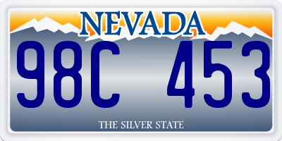 NV license plate 98C453