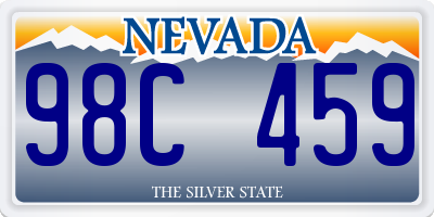 NV license plate 98C459