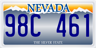 NV license plate 98C461