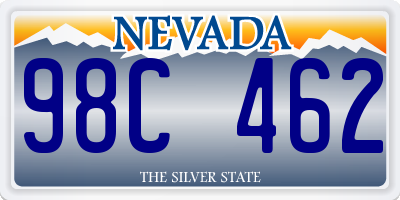 NV license plate 98C462