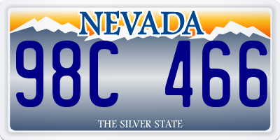 NV license plate 98C466