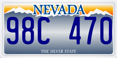 NV license plate 98C470