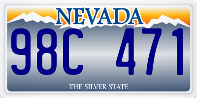 NV license plate 98C471