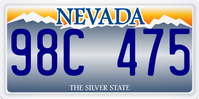 NV license plate 98C475