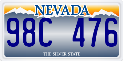 NV license plate 98C476