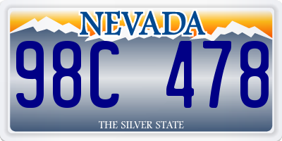 NV license plate 98C478