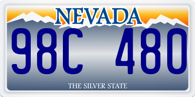 NV license plate 98C480