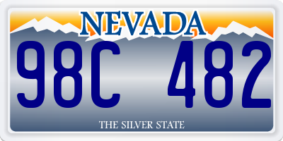 NV license plate 98C482