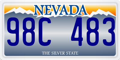 NV license plate 98C483