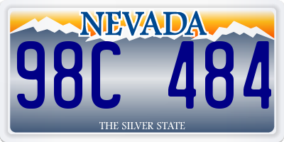 NV license plate 98C484