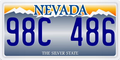 NV license plate 98C486