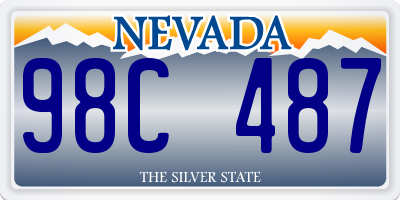 NV license plate 98C487