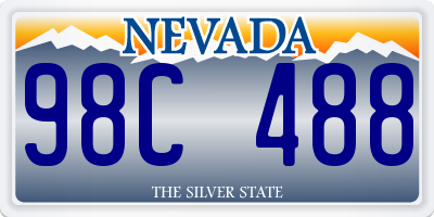 NV license plate 98C488