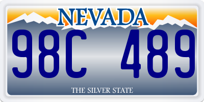 NV license plate 98C489