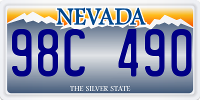 NV license plate 98C490