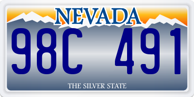 NV license plate 98C491