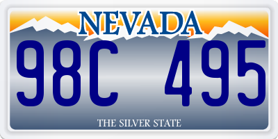 NV license plate 98C495