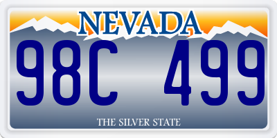 NV license plate 98C499