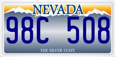 NV license plate 98C508