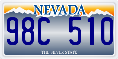 NV license plate 98C510