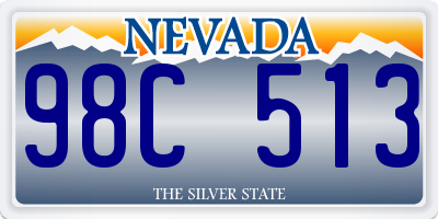 NV license plate 98C513