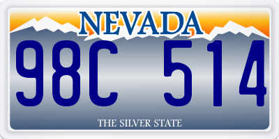 NV license plate 98C514