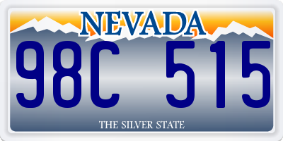 NV license plate 98C515