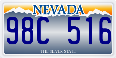 NV license plate 98C516