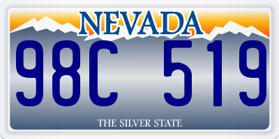 NV license plate 98C519