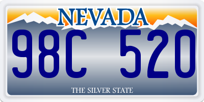 NV license plate 98C520