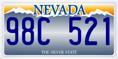 NV license plate 98C521