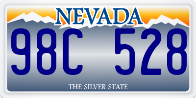 NV license plate 98C528