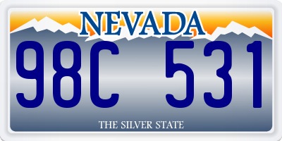 NV license plate 98C531