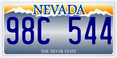 NV license plate 98C544