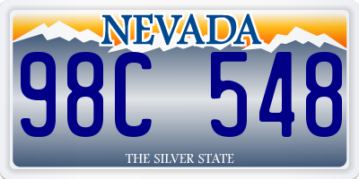 NV license plate 98C548