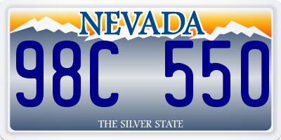 NV license plate 98C550