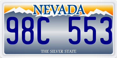 NV license plate 98C553